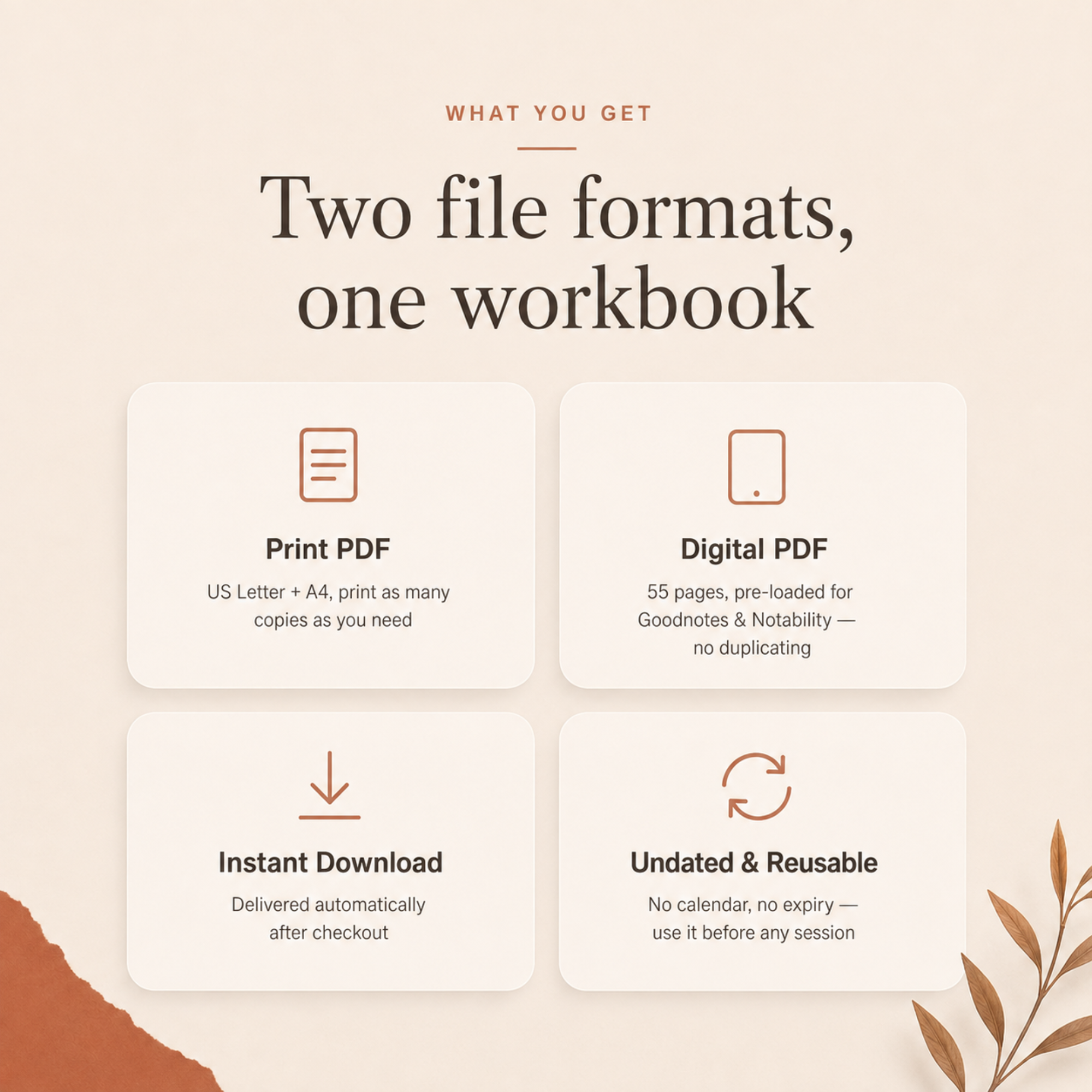 The print and digital PDF formats included