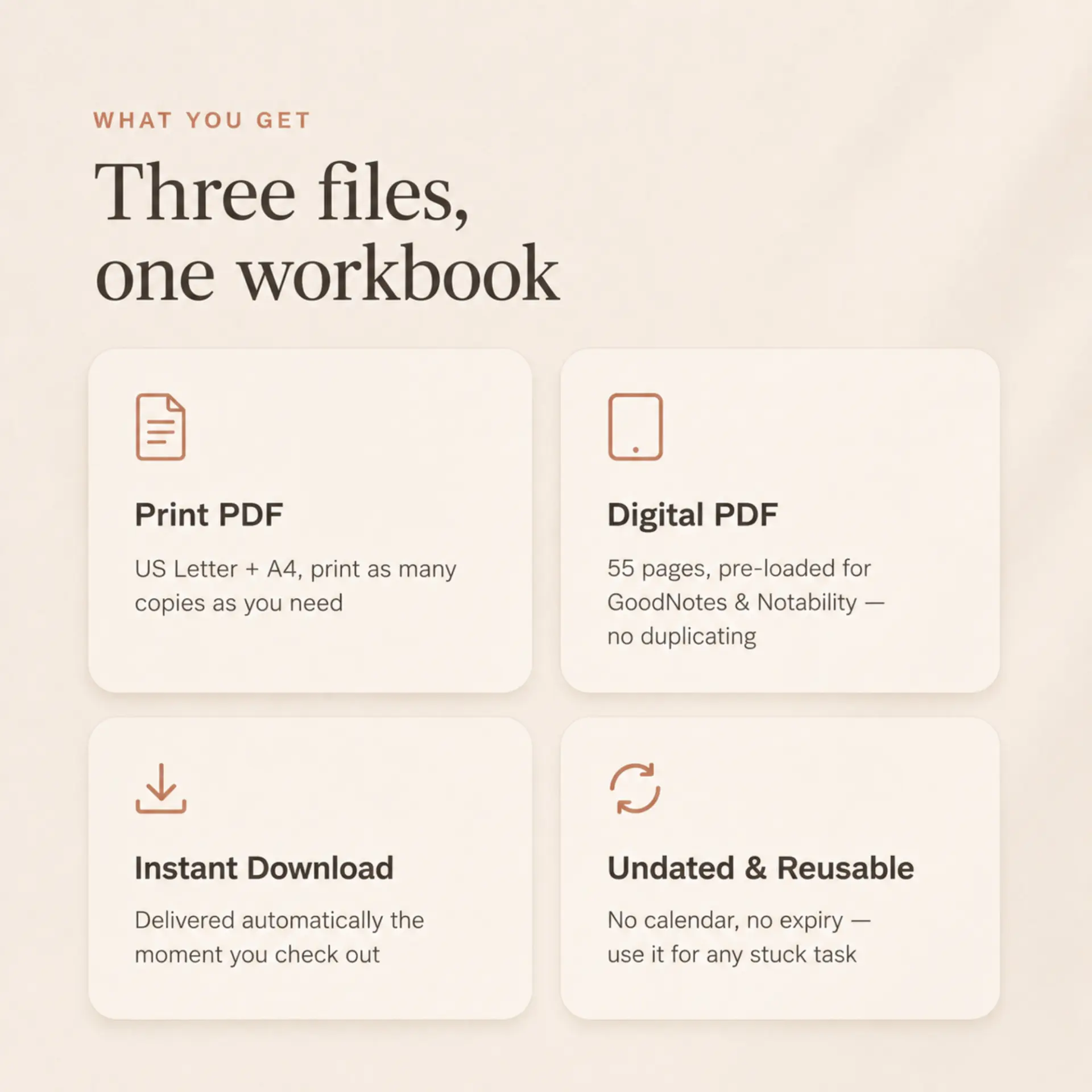 The print and digital PDF formats included