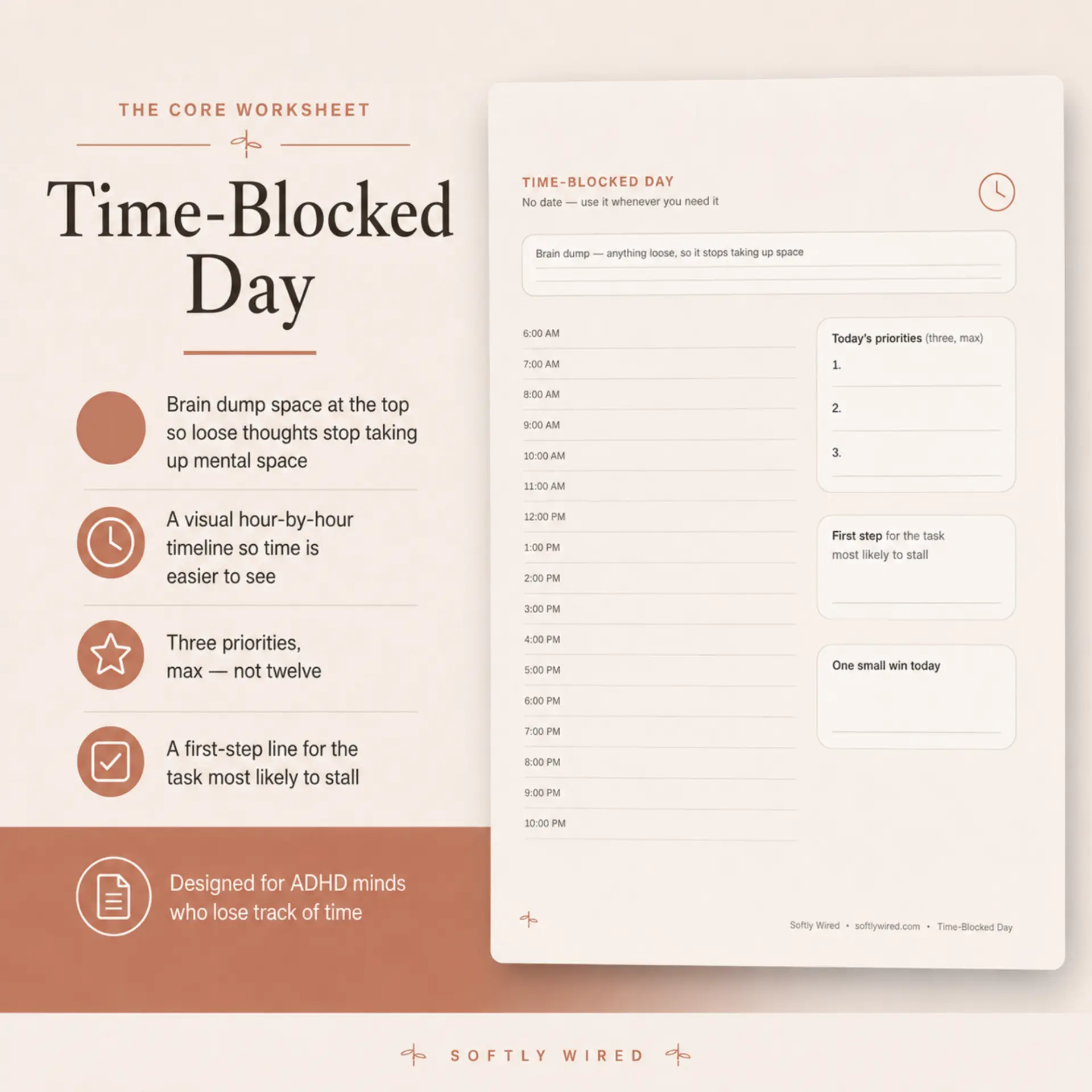 The Time-Blocked Day core worksheet